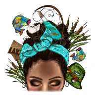 Lake Camping Afro Messy Bun Bbs | Teevron