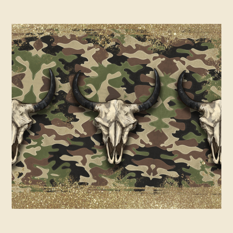 Camouflage Bull Skull Ladies Tee by Jasminsmagicworld | Teevron