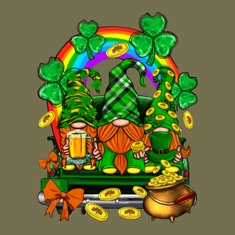 St. Patricks Gnomes Truck With Rainbow Vintage Hoodie by BundleAndBundleShop | Teevron