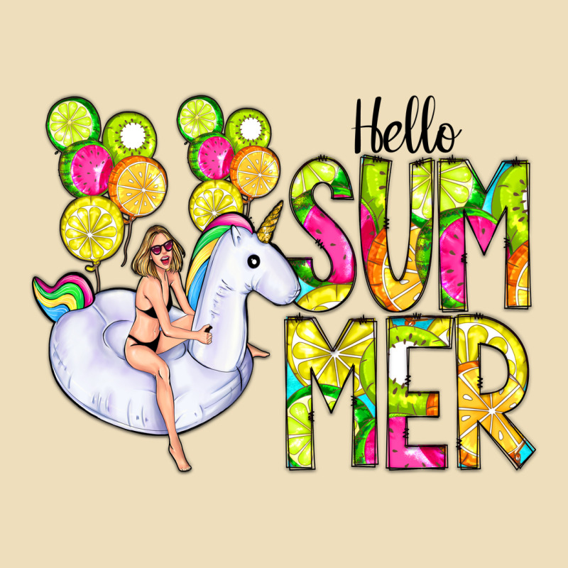 Hello Summer Unicorn Premium Hoodie by CowCowDesign | Teevron
