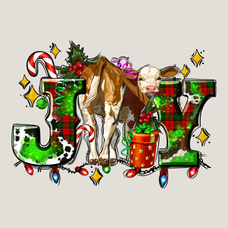 Joy With Baby Cow And Christmas Gifts Mistletoe Heavy Core Tee by AdoDesignShop | Teevron