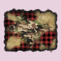 Buffalo Plaid Christmas Camouflage Glitter Background Ladies Tee | Teevron