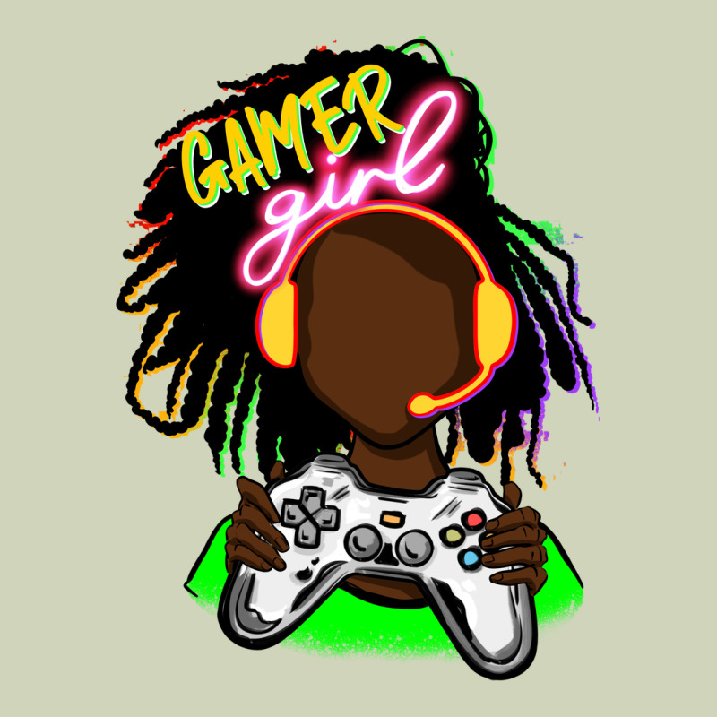 Black Gamer Girl Heavyweight Hoodie by FaDigitalArtStudio | Teevron
