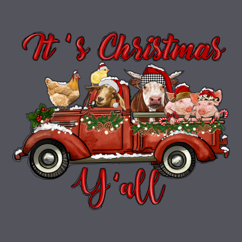 It's Christmas Y'all Truck With Farm Animals Vintage Hoodie by RanaPortraitStore | Teevron