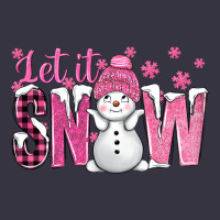 Pink Let It Snow With Cute Snowman Vintage Hoodie | Teevron