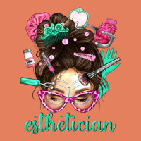 Esthetician Messy Bun With Pink Leopard Glasses Bbs Classic Tee | Teevron