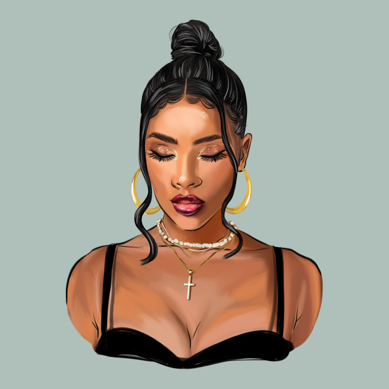Black Woman Heavyweight Hoodie by FaDigitalArtStudio | Teevron