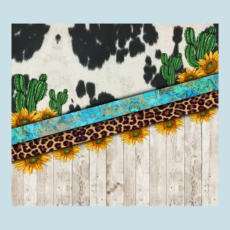 Cowhide Sunflowers Cactus Ladies Tee by Jasminsmagicworld | Teevron