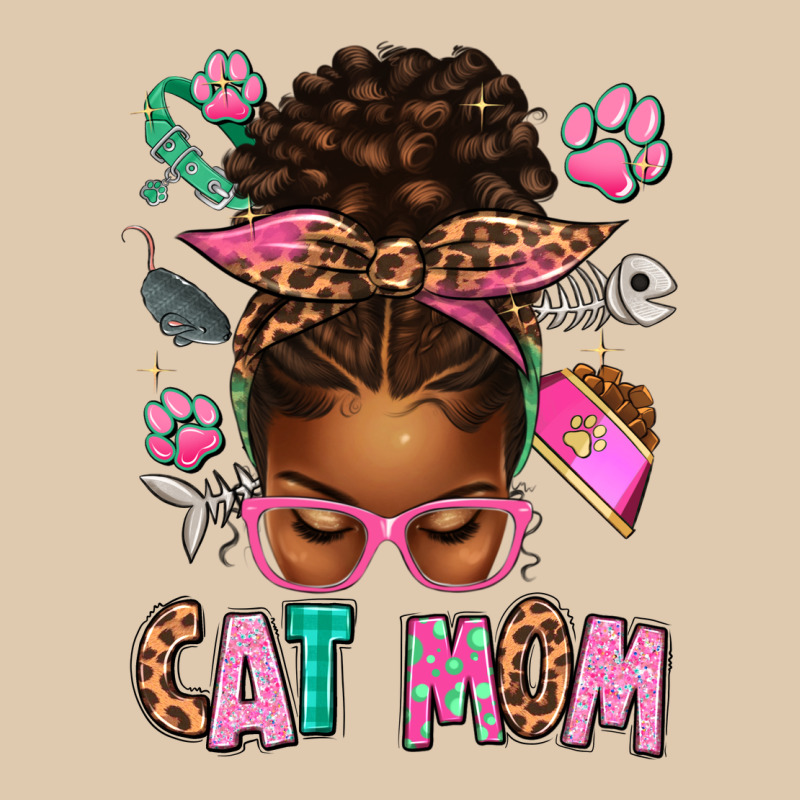 Afro Messy Bun Cat Mom Heavyweight Sweatshirt by texasbilliewilder | Teevron