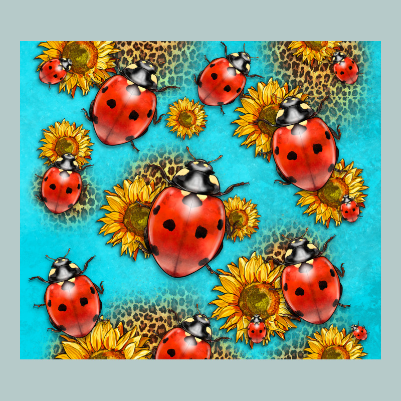Western Sunflowers Ladybug Heavy Core Tee by LillyAllenDesigns | Teevron