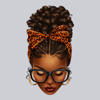 Afro Messy Bun Orange Leopard Bow Heavyweight Sweatshirt | Teevron