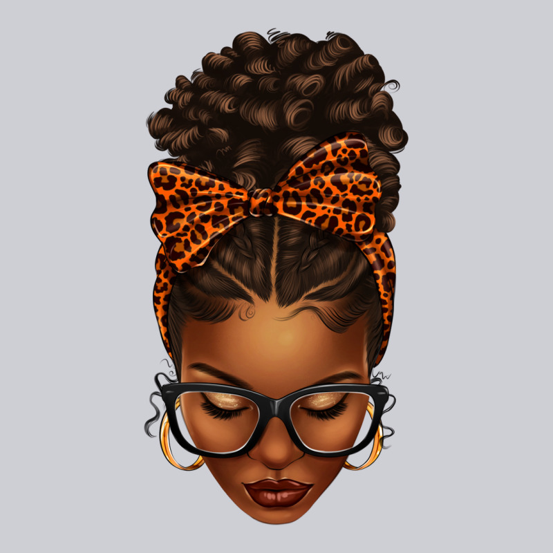 Afro Messy Bun Orange Leopard Bow Heavyweight Sweatshirt by texasbilliewilder | Teevron