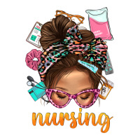 Messy Bun Nursing With Leopard Glasses Bbs | Teevron