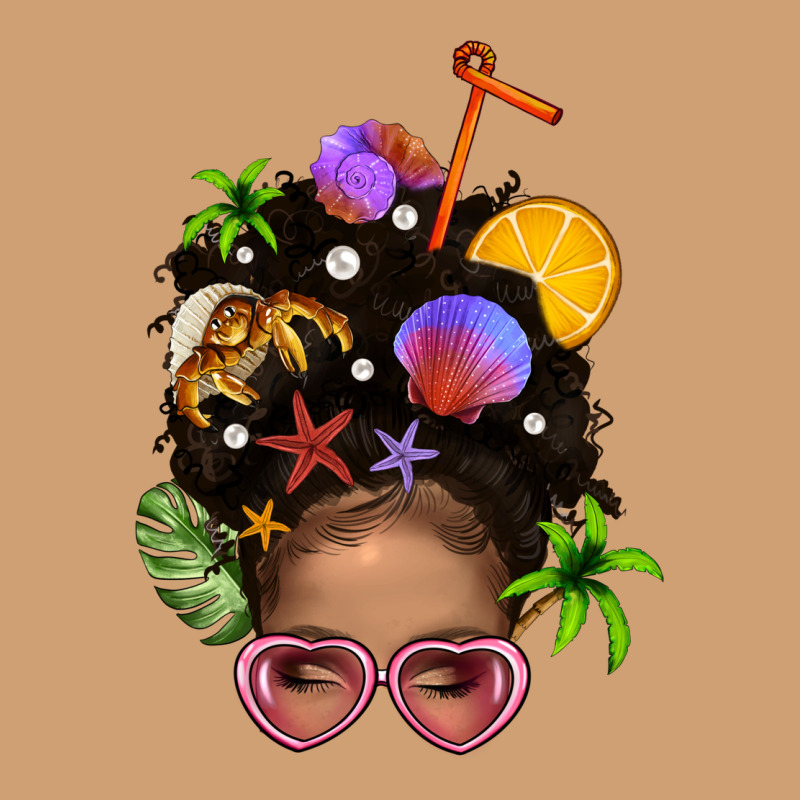 Beach Hair Afro Messy Bun Bbs Vintage Tee by BundleAndBundleShop | Teevron