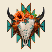 Aztec Turquoise Bull Skull Premium Tee | Teevron