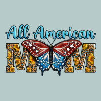 All American Mom American Flag Butterfly Heavy Core Tee | Teevron