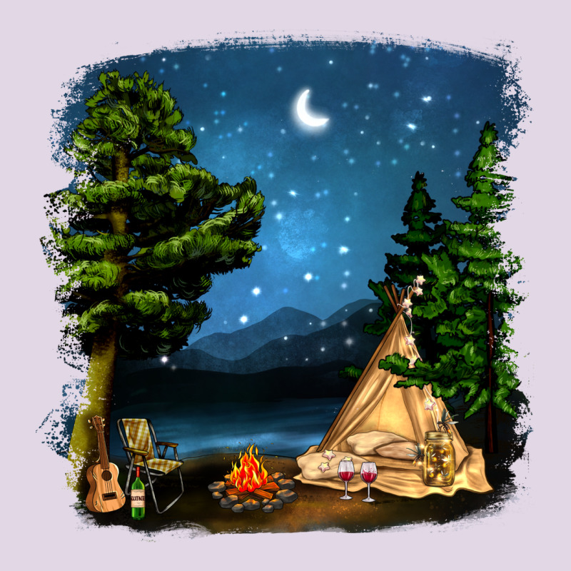 Night Glamping Camp With Wine Classic Tee by BundleAndBundleShop | Teevron