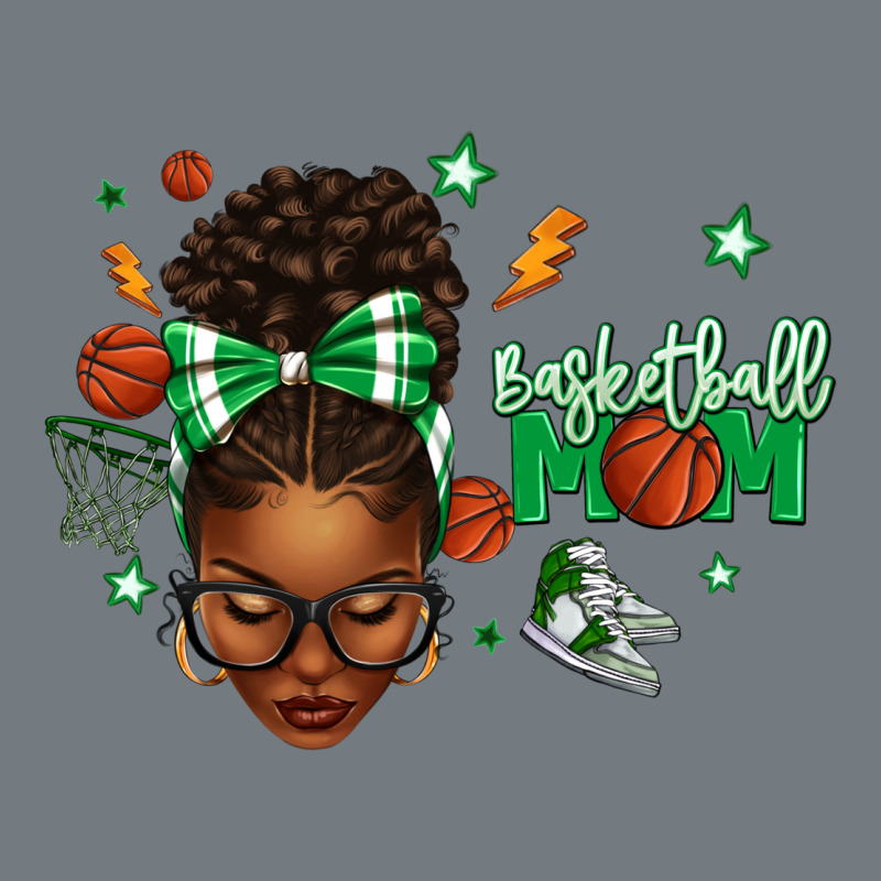 Afro Messy Bun Full Face Basketball Mom Heavyweight Sweatshirt by texasbilliewilder | Teevron