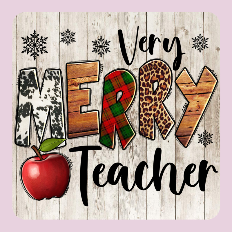 Very Merry Teacher Christmas Coaster Ladies Tee by Jasminsmagicworld | Teevron