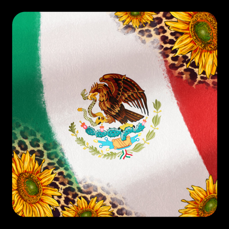 Mexican Flag Sunflowers And Leopard Coaster Ladies Tee by Jasminsmagicworld | Teevron