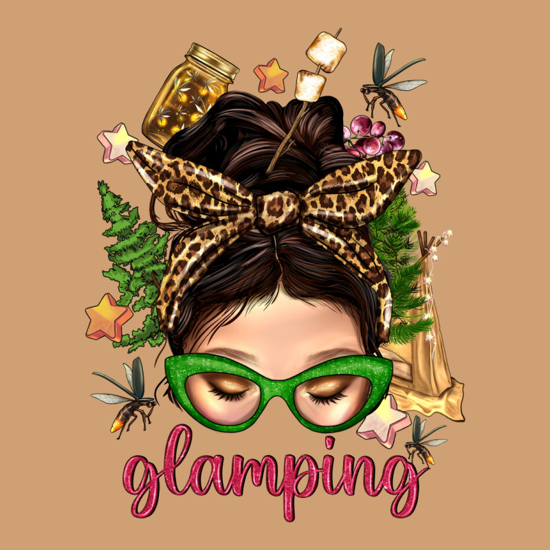 Glamping Messy Bun With Glamping Camp Tent Bbs Vintage Tee by BundleAndBundleShop | Teevron