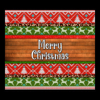 Merry Christmas Knitted Reindeer Pattern Ladies Tee | Teevron
