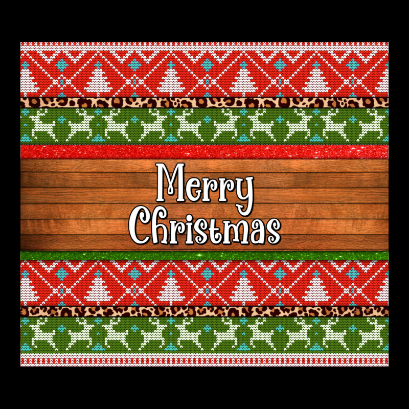Merry Christmas Knitted Reindeer Pattern Ladies Tee by Jasminsmagicworld | Teevron