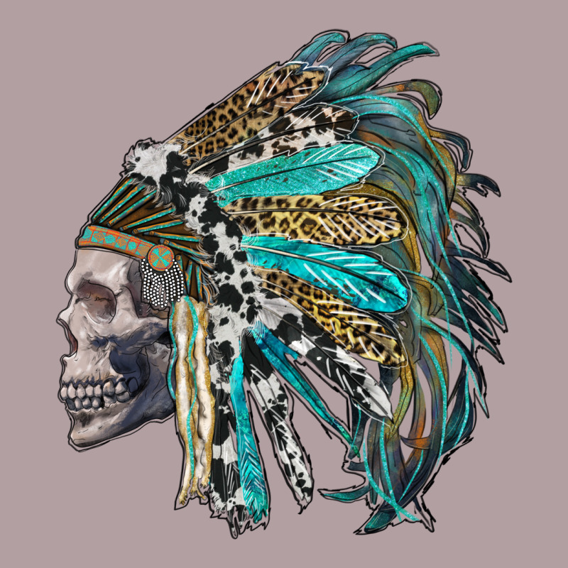 Western Indian Headdress With Skull Vintage Hoodie by RanaPortraitStore | Teevron