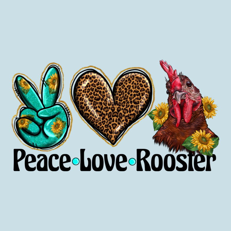 Peace Love Rooster Ladies Tee by BarkalooDesign | Teevron
