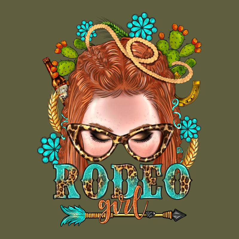 Western Rodeo Girl Braid Red Hair Vintage Tee by BundleAndBundleShop | Teevron