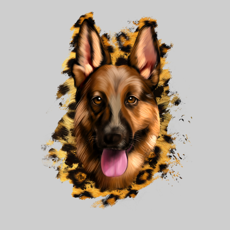 German Shepherd Leopard Background Premium Tee by Jasminsmagicworld | Teevron