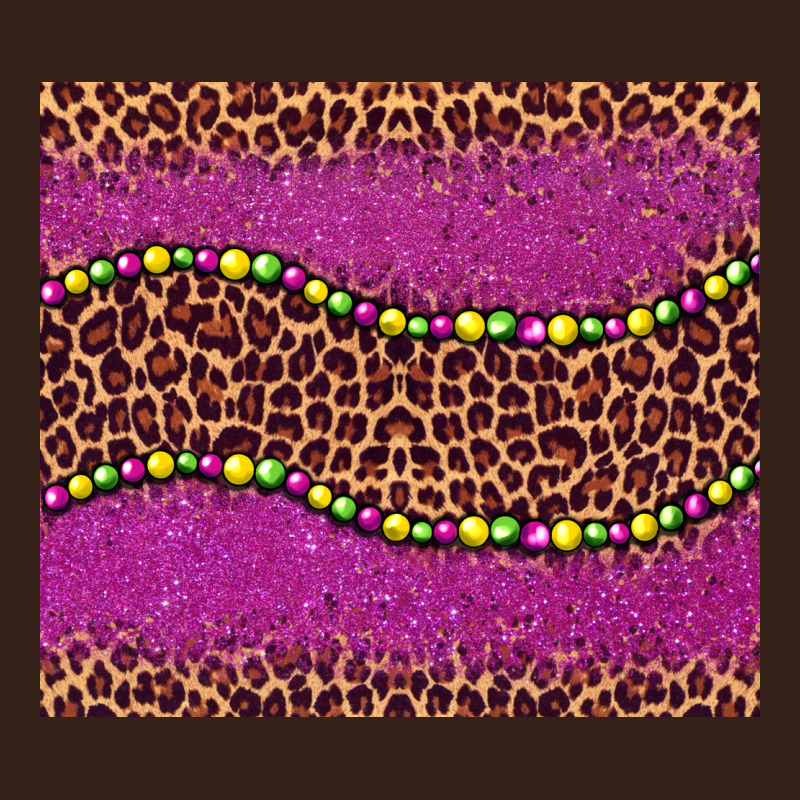 Mardi Gras  Leopard Pink Glitter Bead Heavy Core Tee by BarkalooDesign | Teevron