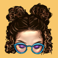 Messy Bun Mom And Glitter Glasses Vintage Hoodie | Teevron