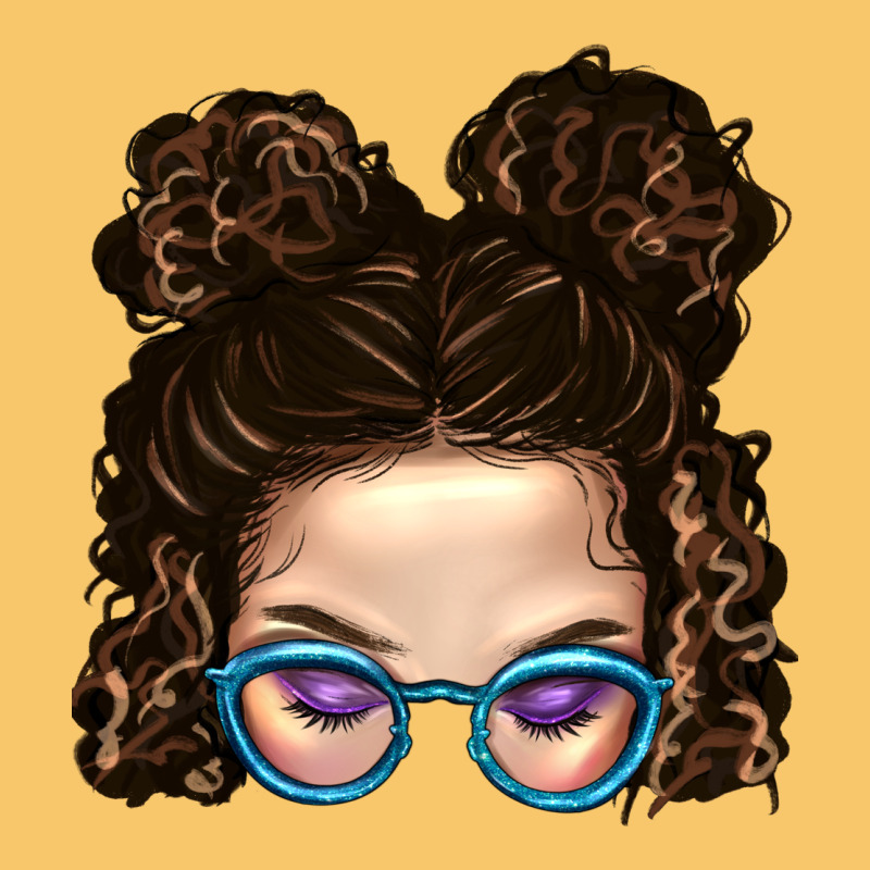 Messy Bun Mom And Glitter Glasses Vintage Hoodie by BundleAndBundleShop | Teevron