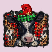Christmas Black And White Baby Cow Ladies Tee | Teevron