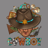 Western Cowboy Portrait With Cactus Vintage Tee | Teevron