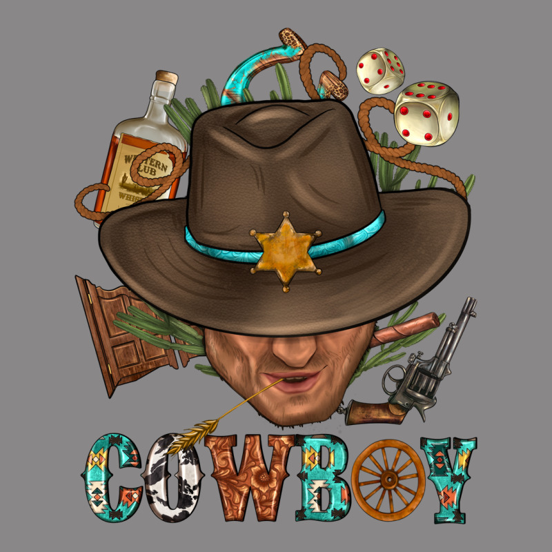 Western Cowboy Portrait With Cactus Vintage Tee by BundleAndBundleShop | Teevron