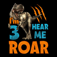 I'm Three Hear Me Roar Dinosaur Birthday Heavy Core Tee | Teevron