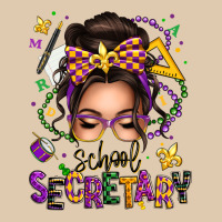 Mardi Gras School Secretary Caucasian Messy Bun Heavyweight Sweatshirt | Teevron