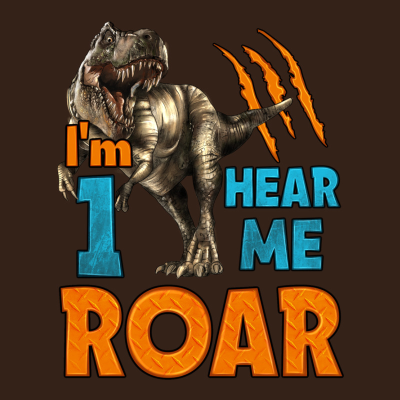 I'm One Hear Me Roar Dinosaur Birthday Heavy Core Tee by LillyAllenDesigns | Teevron