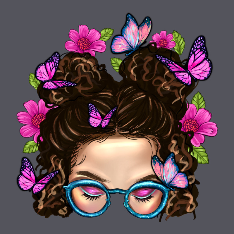 Messy Bun Mom With Butterfly Vintage Hoodie by BundleAndBundleShop | Teevron