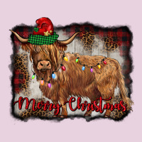 Merry Christmas Highland Cow Ladies Tee | Teevron
