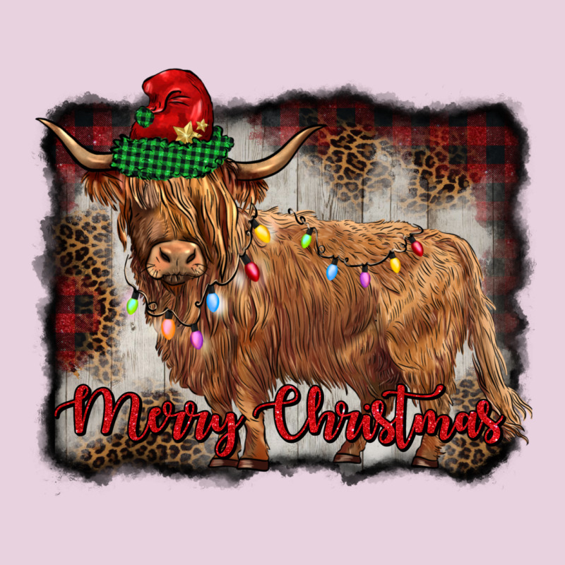 Merry Christmas Highland Cow Ladies Tee by BarkalooDesign | Teevron