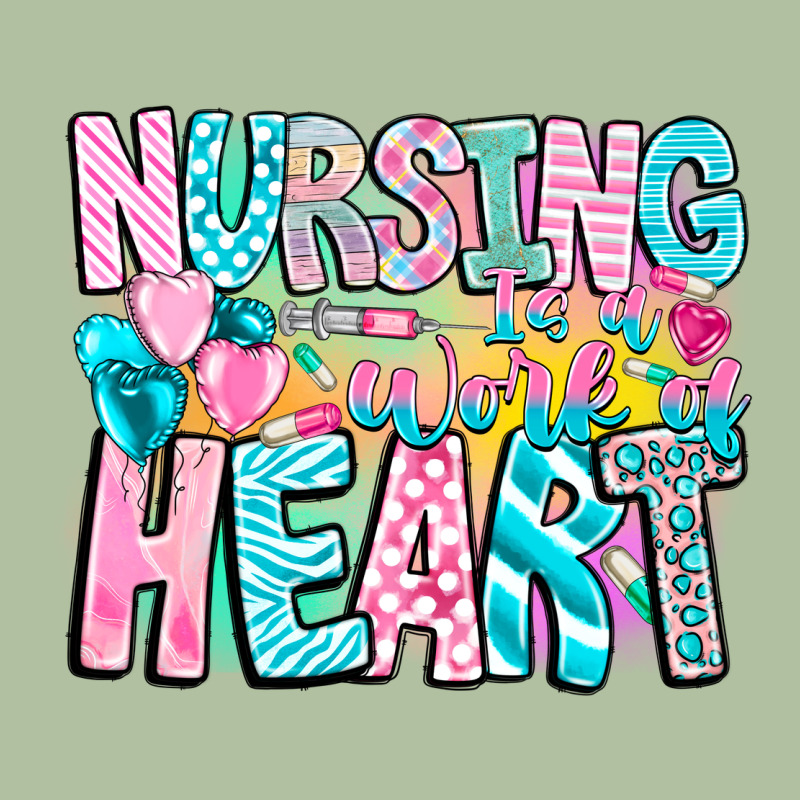 Nursing Is A Work Of Heart Urban Hoodie by CowhideDigitalArt | Teevron