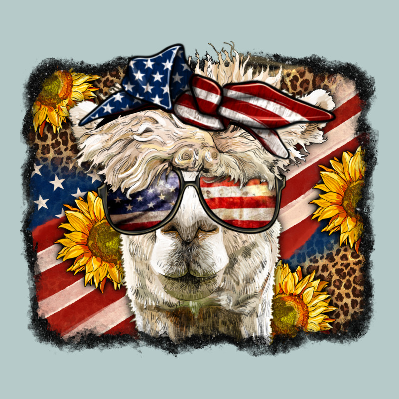 4th Of July Llama Heavy Core Tee by LillyAllenDesigns | Teevron