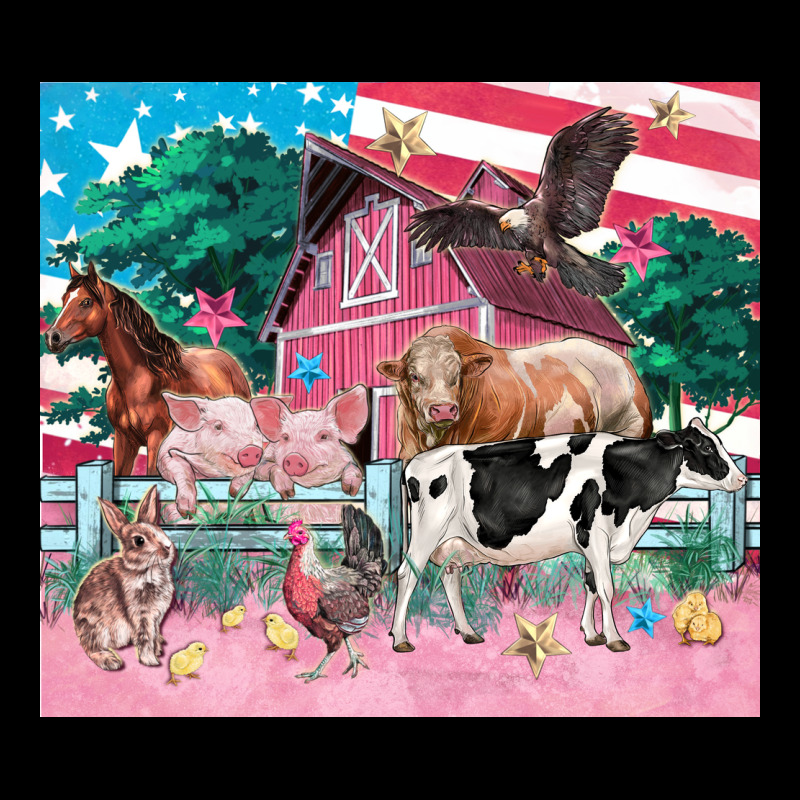 American Farm Animals Tumbler 4th Of July Premium Sweatshirt by FaDigitalArtStudio | Teevron