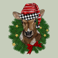 Christmas Wreath Baby Calf Ladies Tee | Teevron