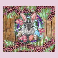 Easter Bunny With Floral Wreath And Leopard Ladies Tee | Teevron