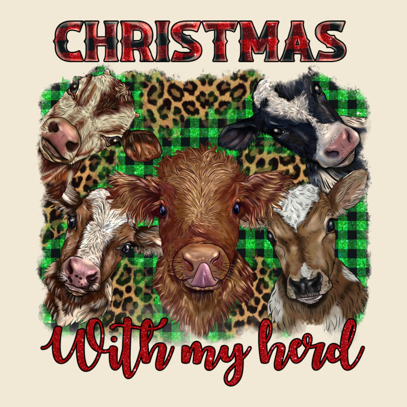 Christmas With My Herd Cows Ladies Tee by BarkalooDesign | Teevron