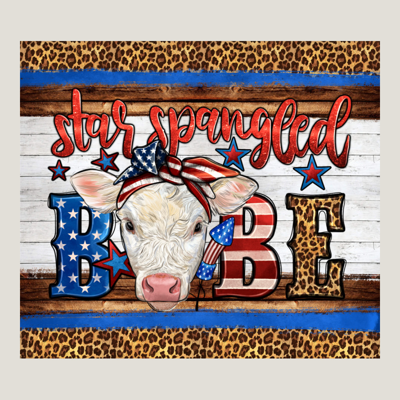 Western Star Spangled Baby Cow Heavy Core Tee by LillyAllenDesigns | Teevron